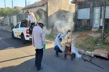 Vigilância Sanitária completa ação de nebulização de esgotos em Pompeia